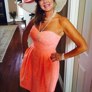 Shoshanna strapless dress.  Stunning!  Worn once to kentucky derby!